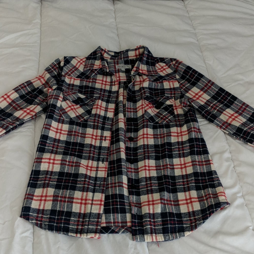 Thick plaid flannel